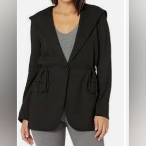 Ann Taylor Knit Alex Blazer With Drawing/ Black  Size MEDIUM NWT Production Fit